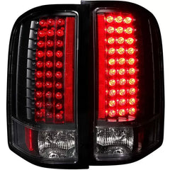 Anzo 311081 USA Tail Light Assembly LED Clear Lens Black Housing Pair for Chevrolet Silverado