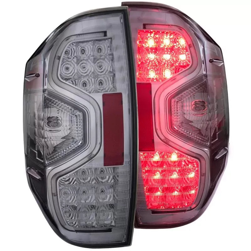 Anzo 311235 USA Tail Light Assembly LED Clear Lens Chrome Housing Pair for