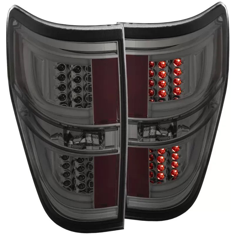 Anzo 311258 USA LED Tail Light Assembly Red/Smoke Lens Black Housing for