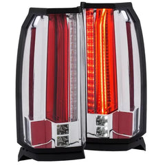 Anzo 311280 USA Tail Light Assembly Clear Lens Chrome Housing Pair for Chevrolet Suburban Tahoe