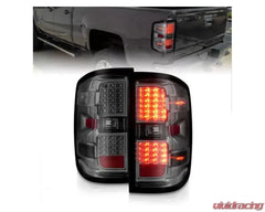Anzo 311424 USA LED Tail Lights Smoke with Clear Lens for Chevrolet Silverado /
