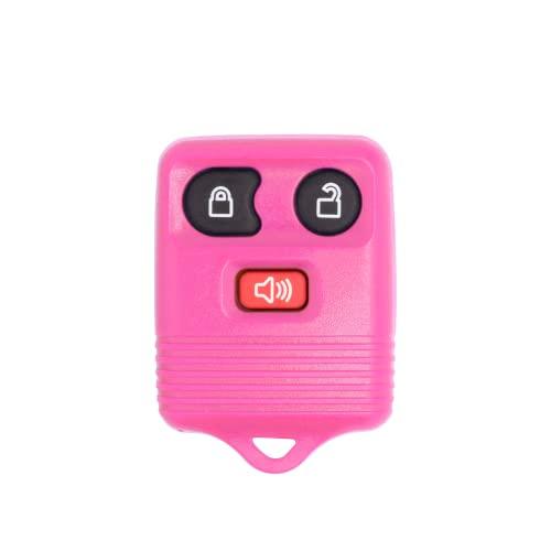 Premium Car Key Remote Shell Case Compatible for Escape Excursion Explorer F-150 F-250 Ranger Windstar Navigator Mariner Monterey (Pink Shell Case)