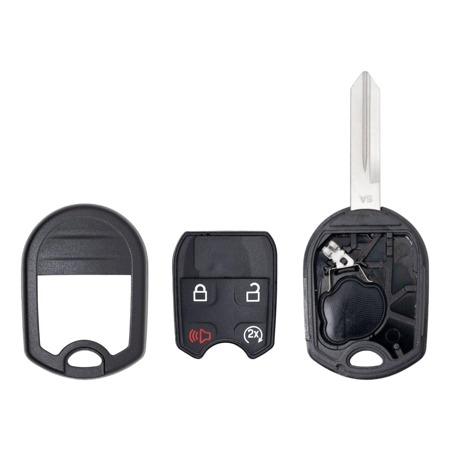 Car Remote Head Key for Ford Edge Expedition Explorer F-150 F-250 Mark LT MKS MKZ 164-R8067 r8067 8067 5912561 with Remote Start (Shell Case)