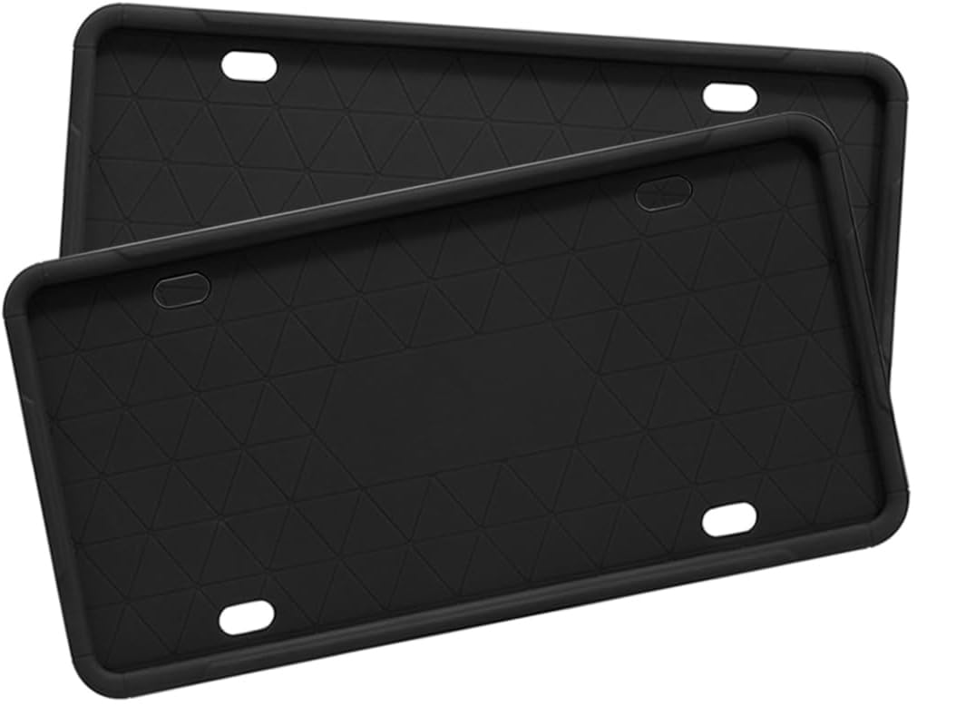 License Plate Frame Bracket Holder Rust, Rattle, Weather-Proof for US and CA SAP-LPF-GRY-2