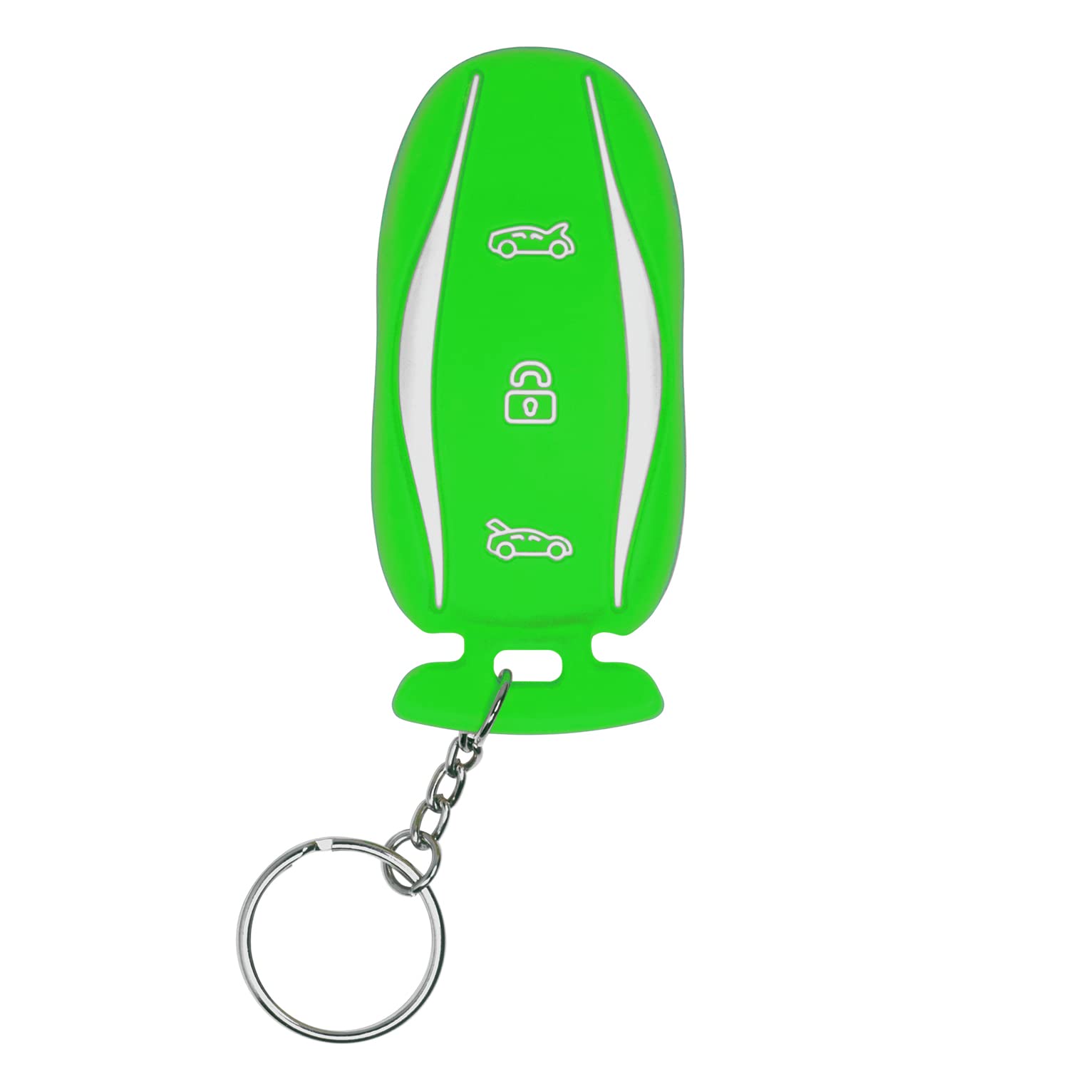 StandardAutoPart Silicone Case for 3 Button Proximity Remote Smart Key Compatible with Tesla Model X (Green)