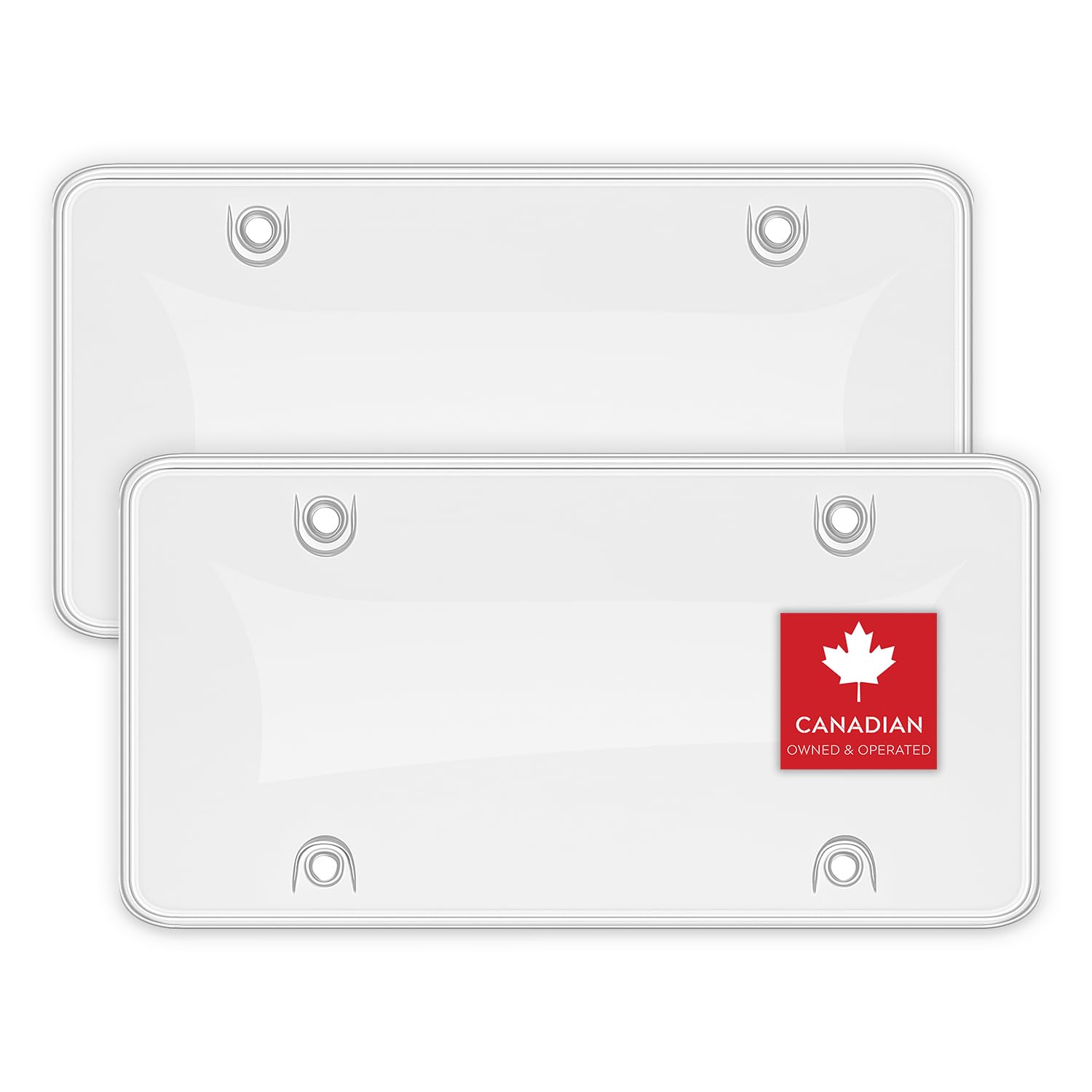 Unbreakable Clear License Plate Cover Frame Fit Canada UV Resistant Weatherproof SAP-LPF-CLEAR-PK(2)