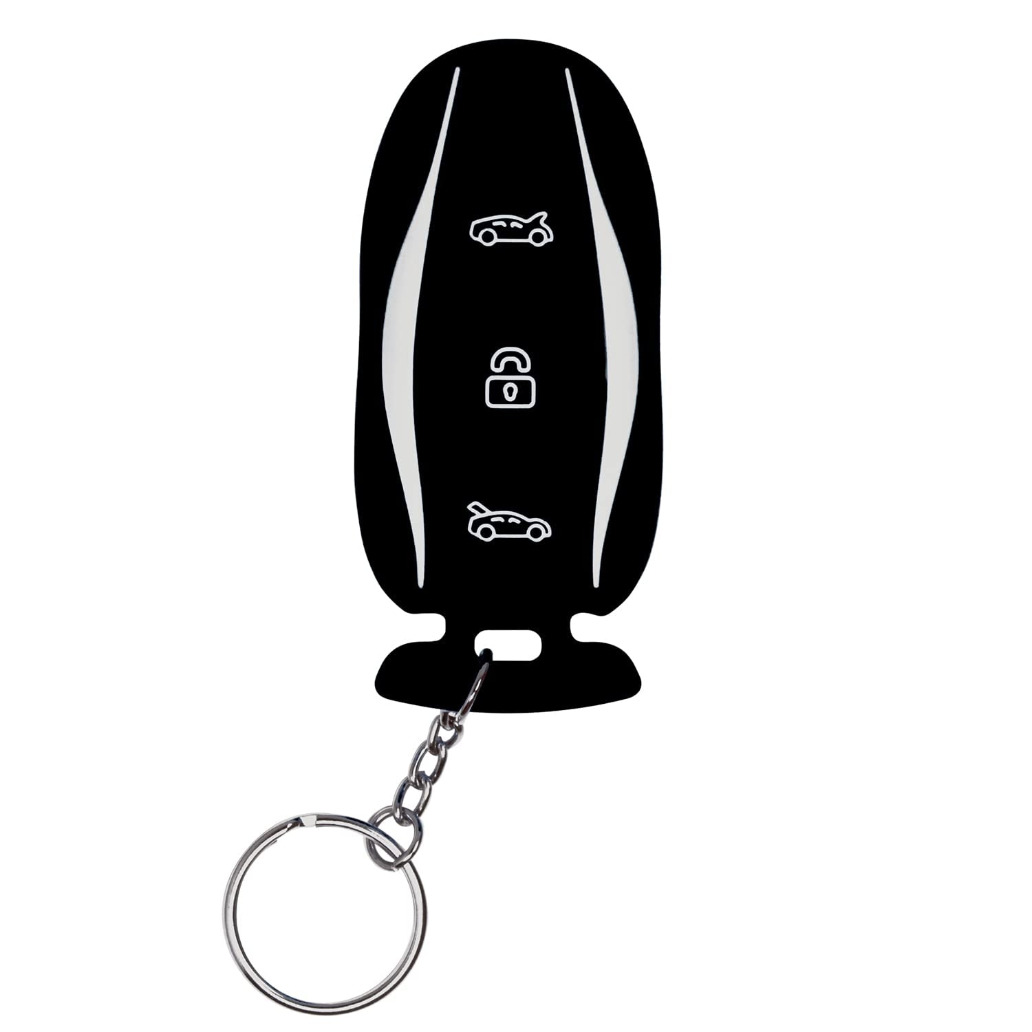 StandardAutoPart Silicone Case for 3 Button Proximity Remote Smart Key Compatible with Tesla Model X (Black)