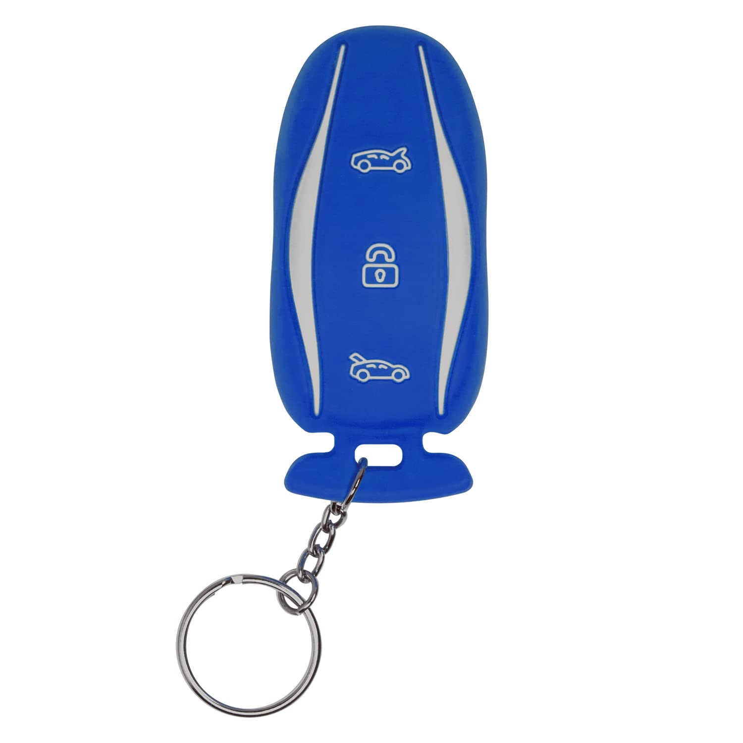 StandardAutoPart Silicone Case for 3 Button Proximity Remote Smart Key Compatible with Tesla Model X (Blue)