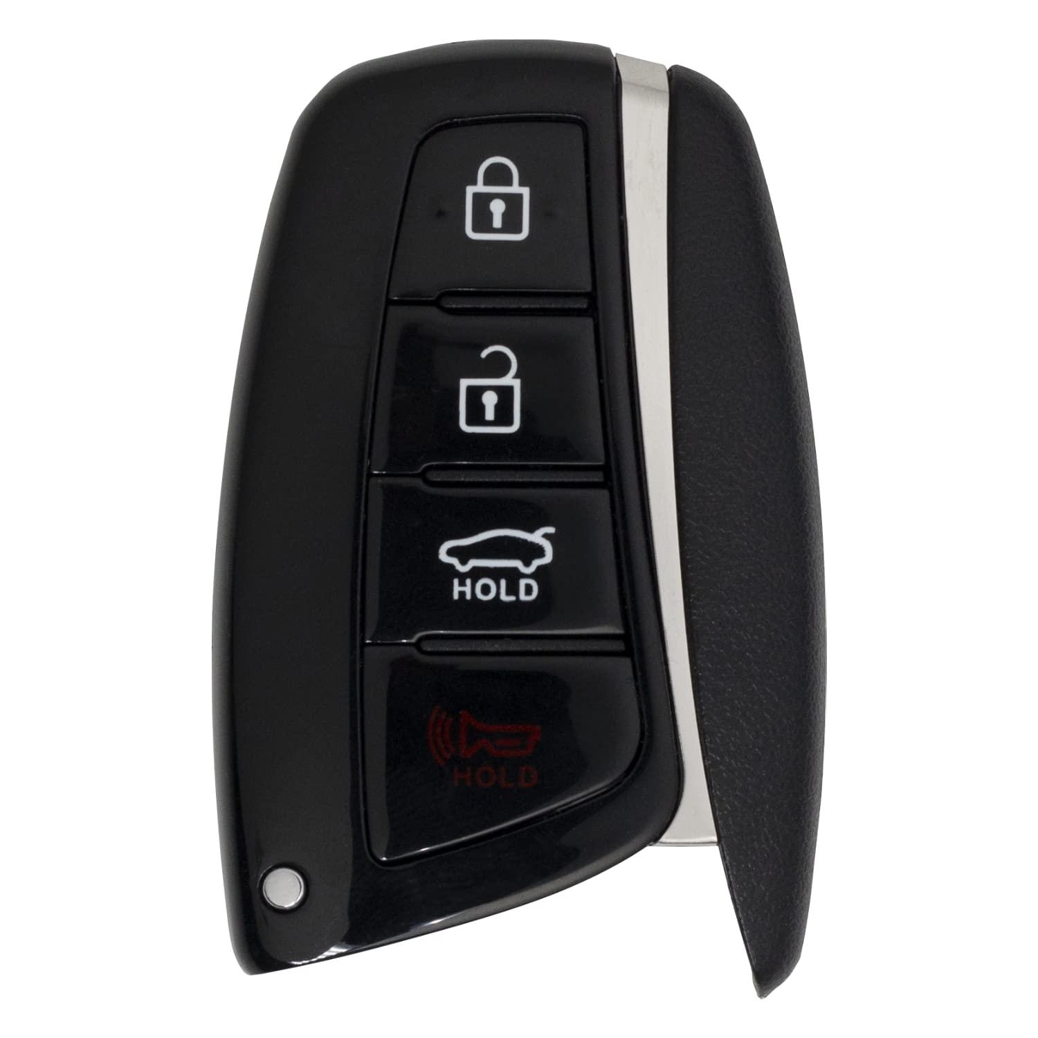 4 Button Proximity Smart Key Fob Shell Case for Hyundai Santa Fe 2013 2014 2015 2016 2017 2018 2019 (Shell Case)