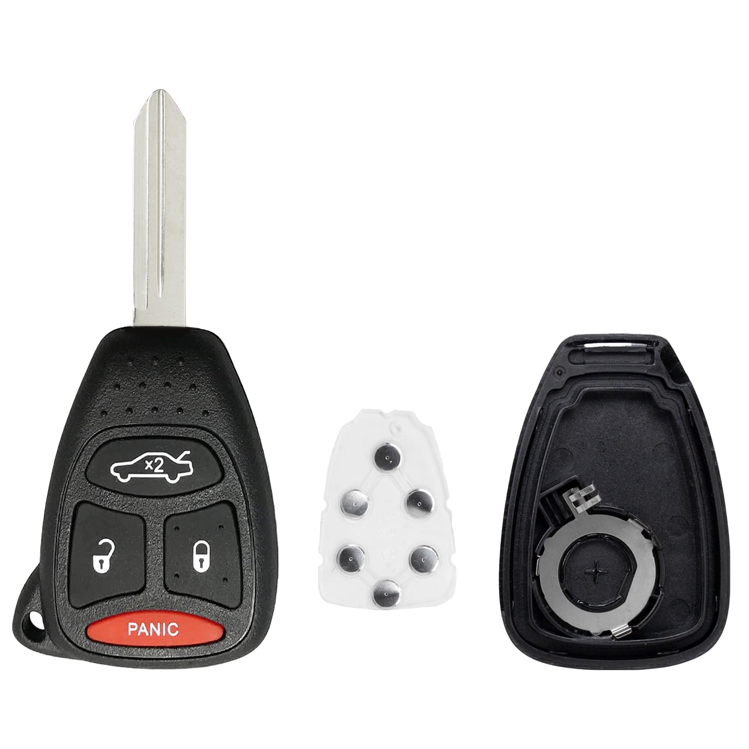 Key Shell Case for Dakota Ram Durango Charger Commander Grand Cherokee KOBDT04A