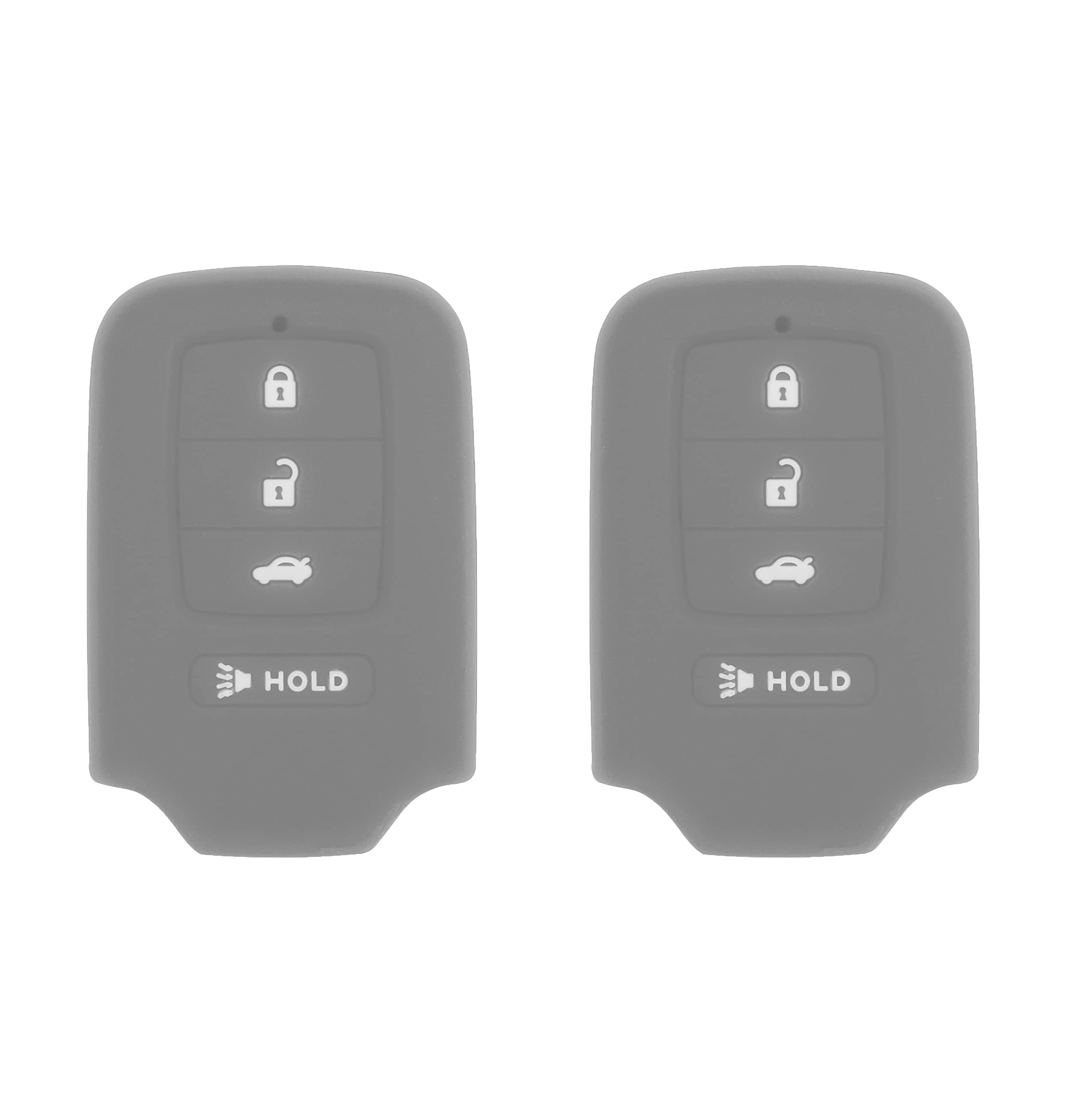 StandardAutoPart New Replacement Keyless Entry Smart Key Fob Case Compatible with Honda Civic Accord [ 4 button ] (Double, Gray)