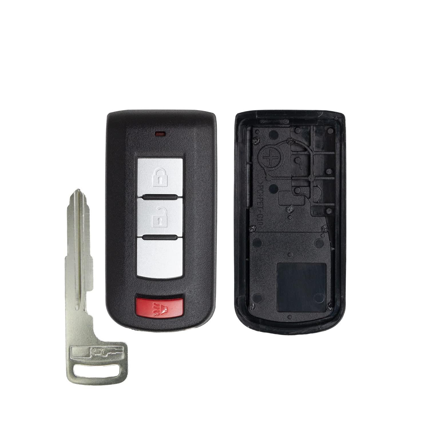 Smart Car Remote Key fob Shell for Mitsubishi Outlander Sport Mirage OUC644M-KEY-N 8637A316 (3 Button Shell Case)