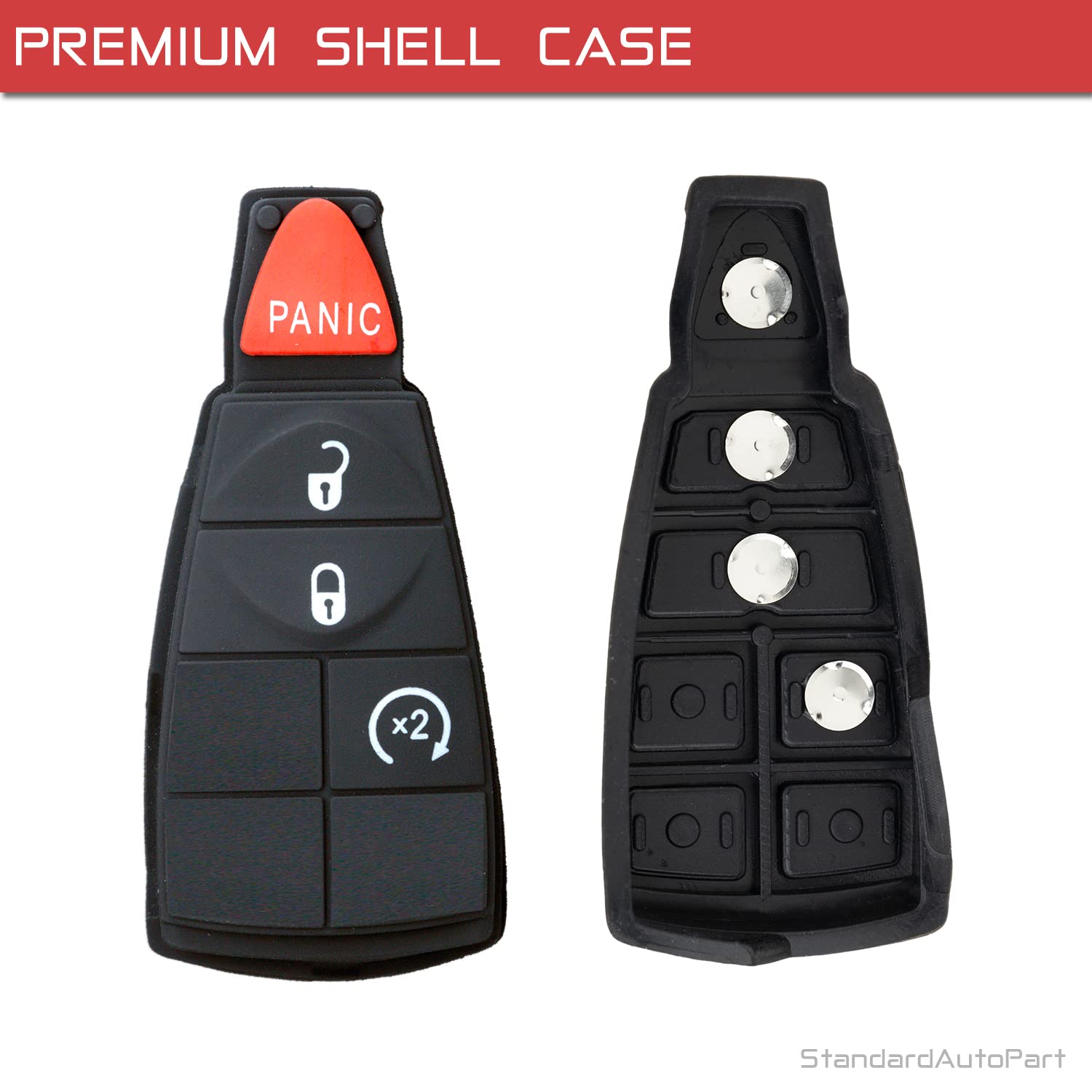 Shell Case Car Remote for Ram 1500 2500 GQ4-53T SAP-RAM-FBK-RS-SH