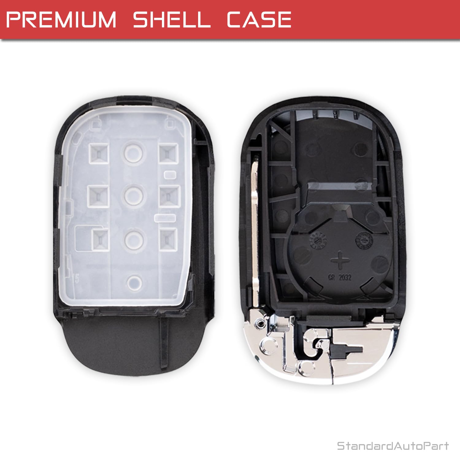 Smart Key Remote Shell Case for Accord Civic CR-V KR5TP-4 72147-T20-A01 SAP-HON-KRS-4B-TR-SH