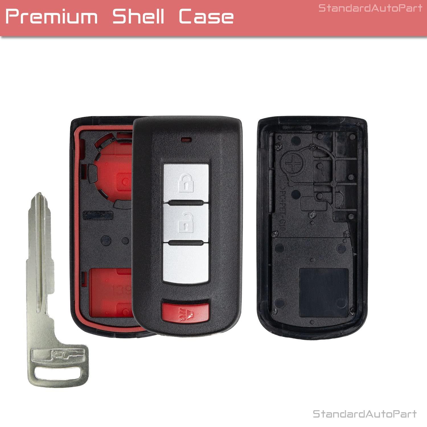 Smart Car Remote Key fob Shell for Mitsubishi Outlander Sport Mirage OUC644M-KEY-N 8637A316 (3 Button Shell Case)
