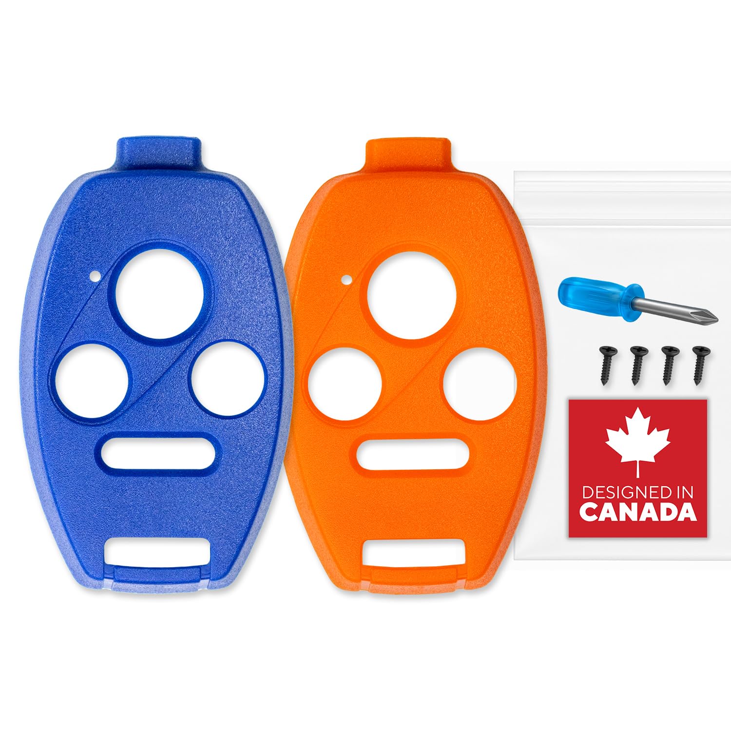 No Cutting Required Key Fob Shell Case for Honda Civic, Accord, CR-V, Pilot  Durable & Crack-Resistant  Seamless Fit  Enhanced Longevity & Functionality  Upgraded Version (Blue, 4 Button V3)