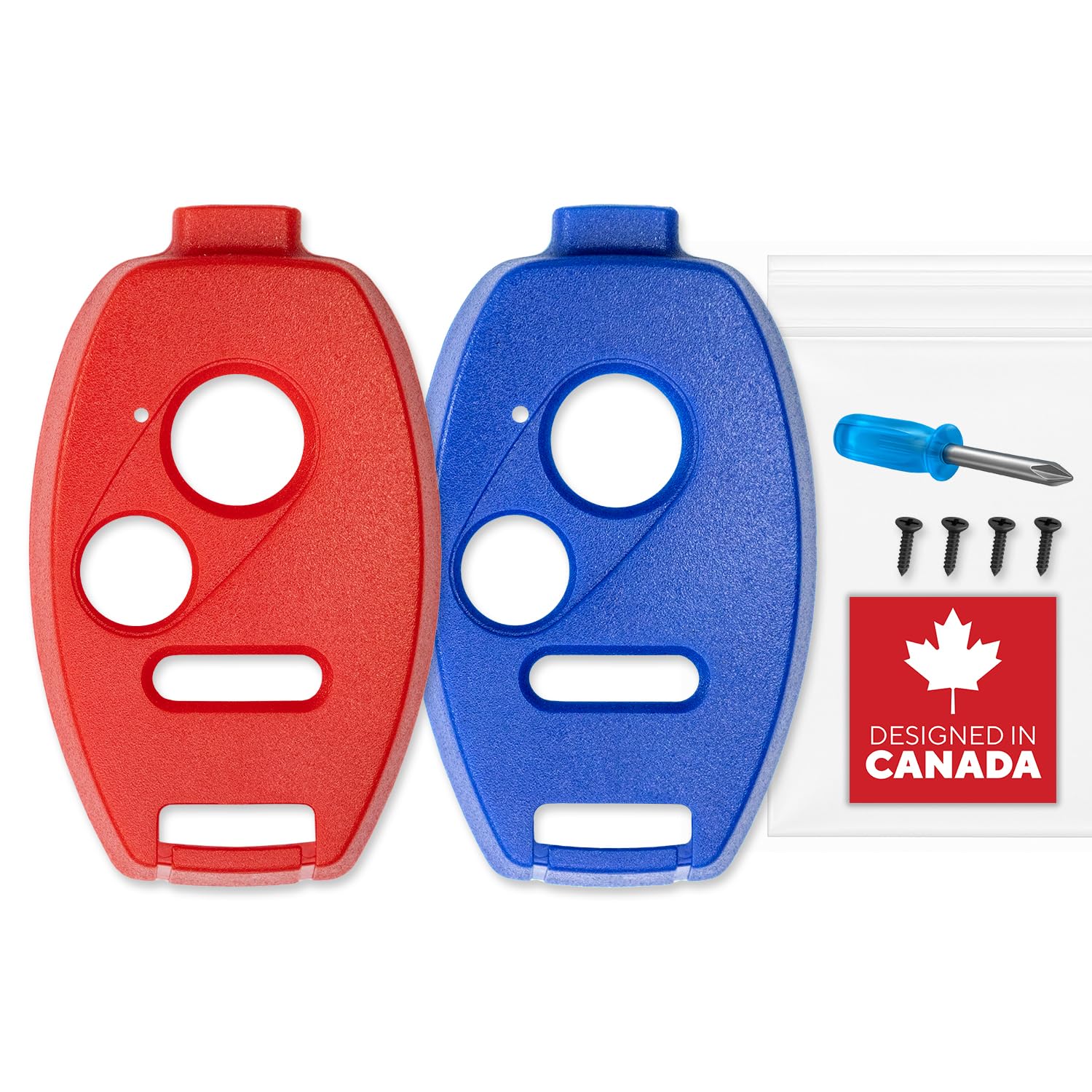 No Cutting Required Key Fob Shell Case for Honda Civic, Accord, CR-V, Pilot  Durable & Crack-Resistant  Seamless Fit  Enhanced Longevity & Functionality  Upgraded Version (Red, 3 Button V3)