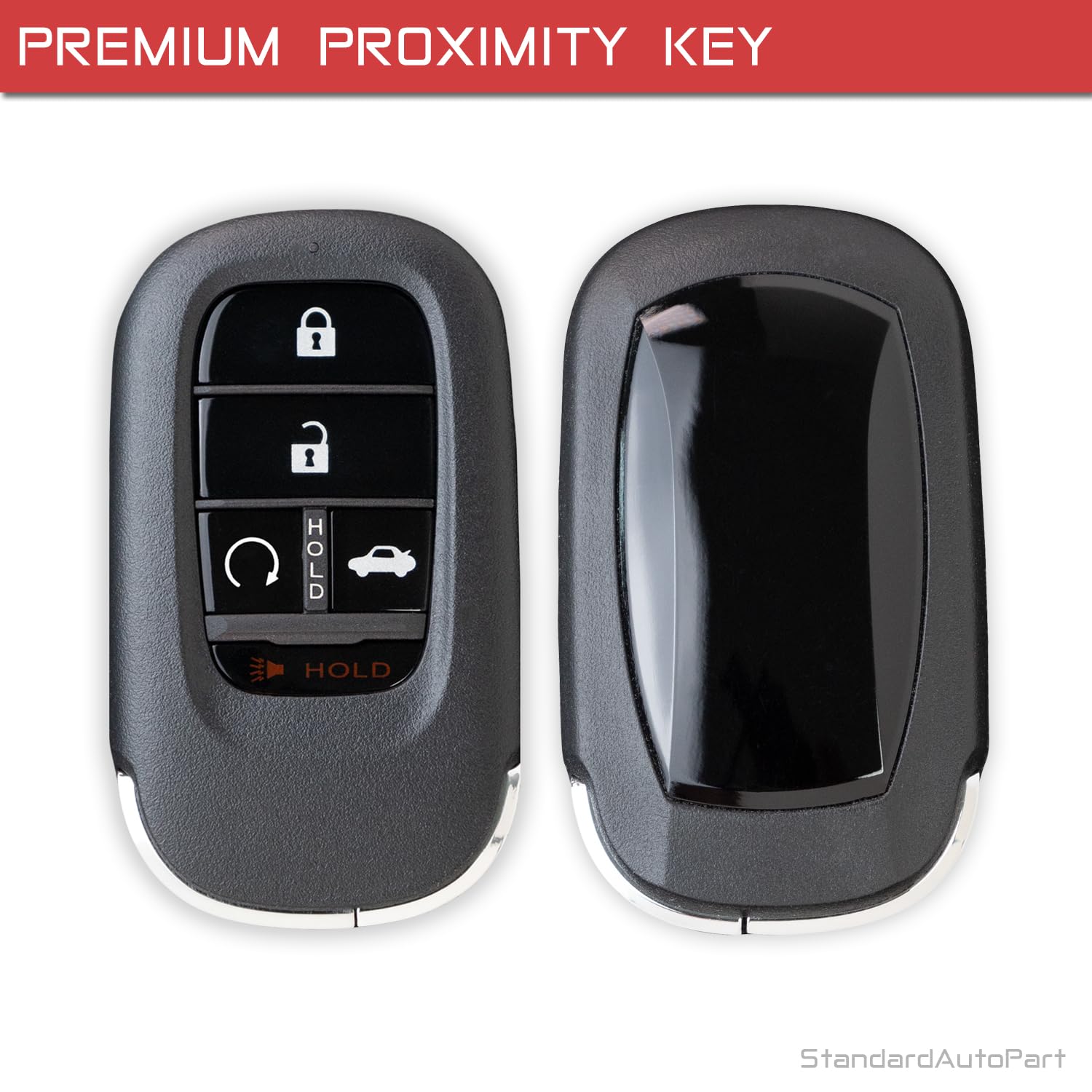 StandardAutoPart Premium Replacement Key Compatible with Honda Accord Civic 2022 2023 2024 KR5TP-4 72147-T20-A11 (5 Button) IC: 7812D-TP-4