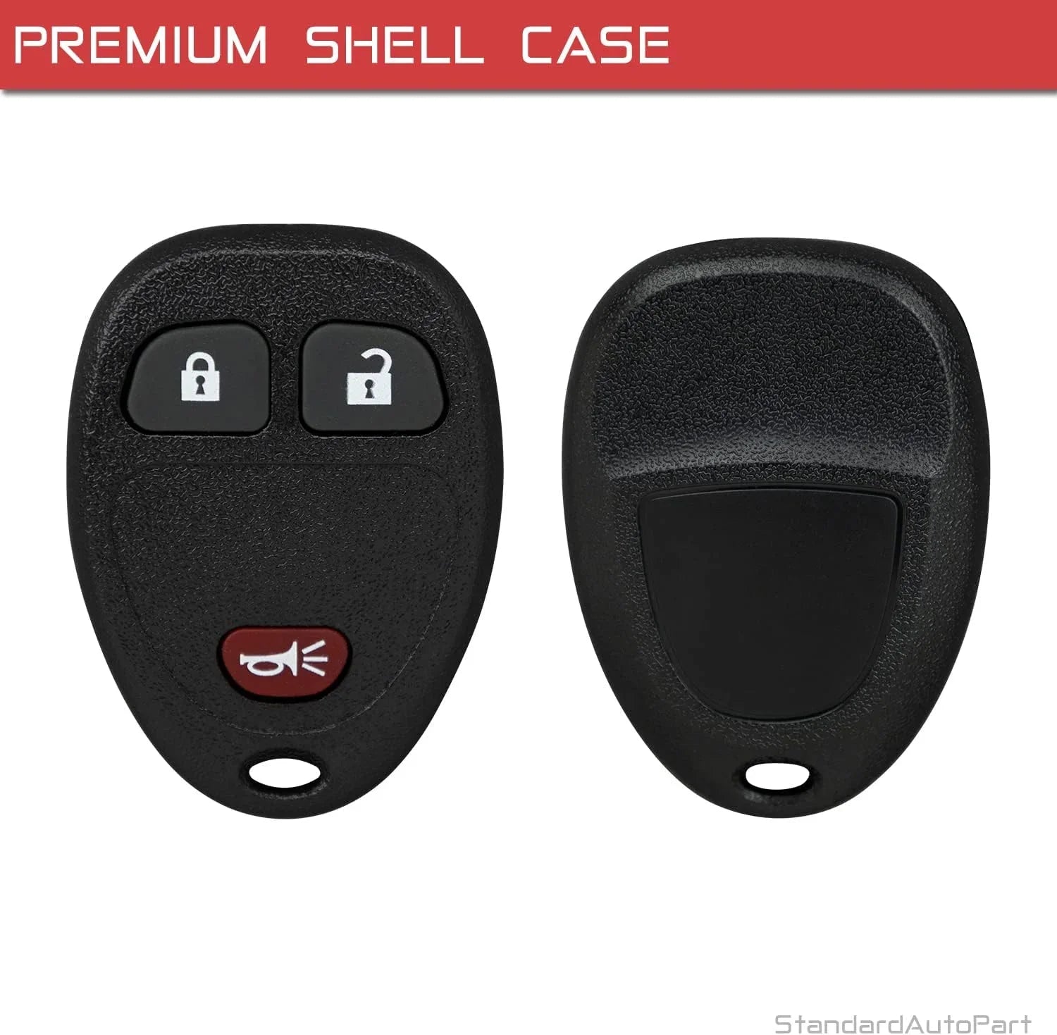 Remote Key Shell Case for Chevrolet HHR Uplander Relay Montana Terraza 2006-2011 KOBGT04A 15777636 (3 Button)