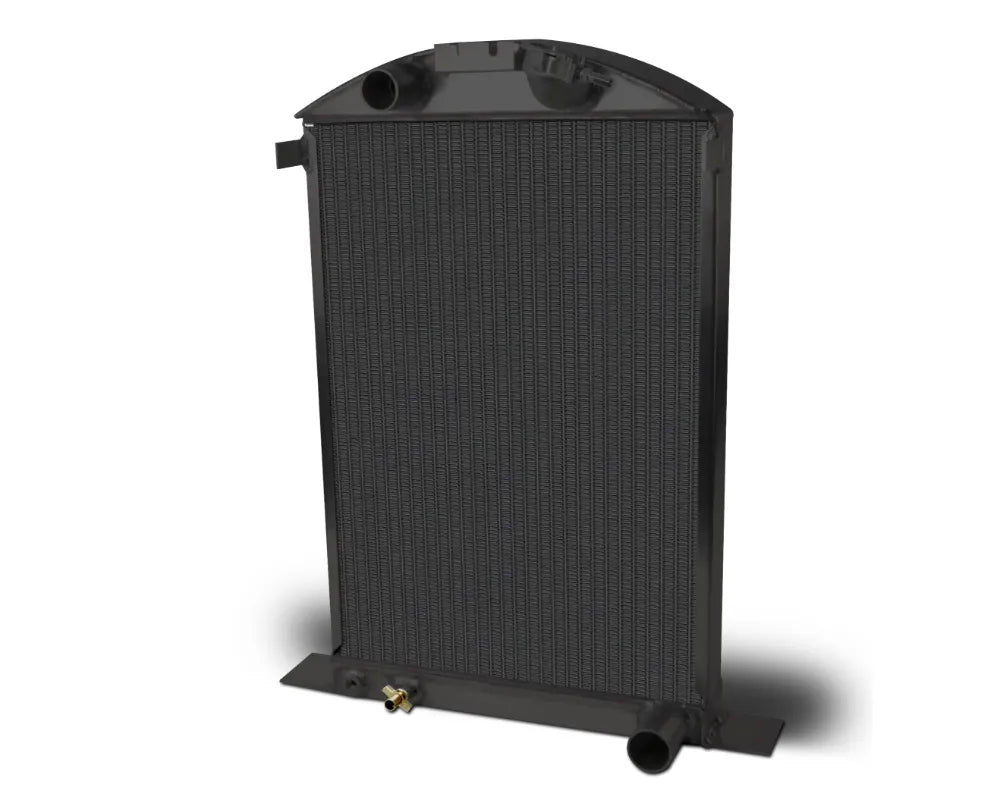 AFCO 80142-B-NA-N Aluminum Black Radiator Chevrolet | Ford 1937
