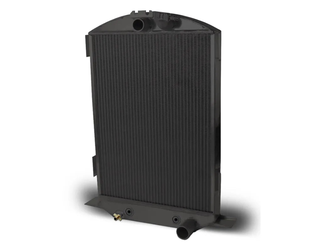 AFCO 80145-B-NA-N Aluminum Black Radiator Ford w/GM V8 1932