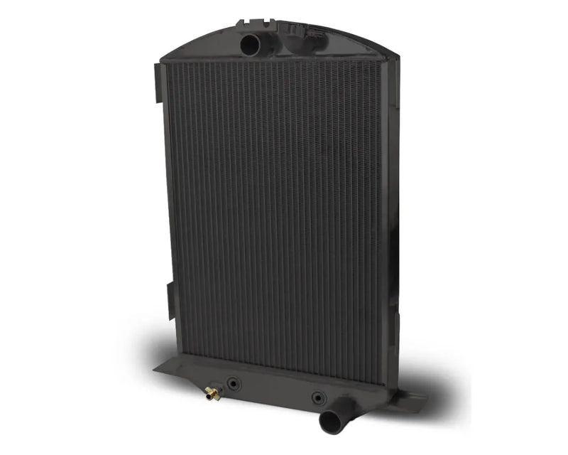 AFCO 80145-B-NA-N Aluminum Black Radiator Ford w/GM V8 1932