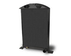 AFCO 80146-B-NA-Y Aluminum Black Radiator w/ Trans Cooler Ford 1933 & 1934