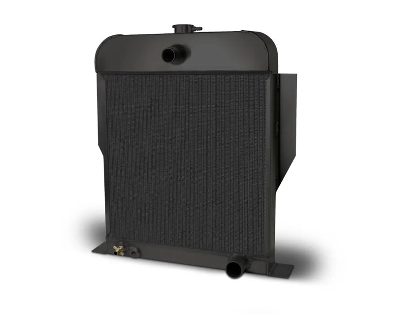 AFCO 80164-B-NA-N Aluminum Black Radiator Black Engine Ford 1949-1953