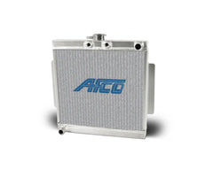 AFCO 80206 1" Inlet/Outlet Aluminum Satin Radiator Mini/Micro Sprint Stand-Up Single Pass