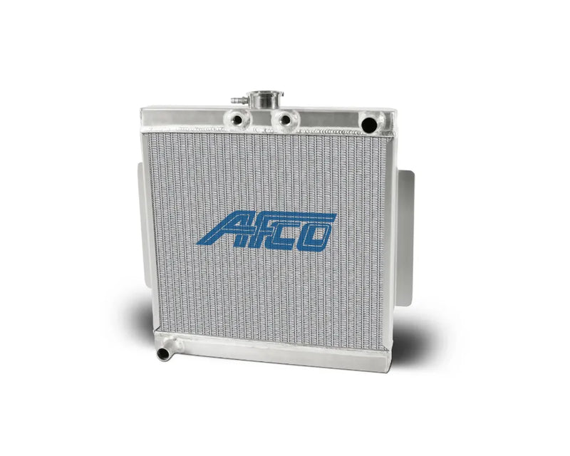 AFCO 80206 1" Inlet/Outlet Aluminum Satin Radiator Mini/Micro Sprint Stand-Up Single Pass