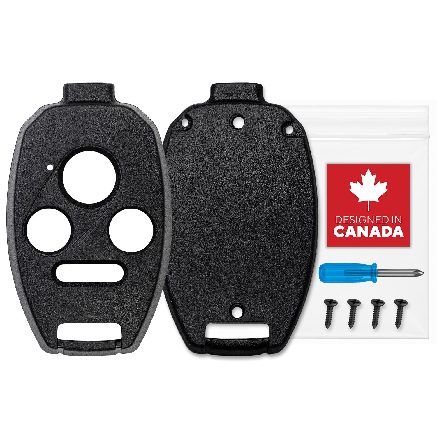 No Cutting Required Premium Key Fob Shell Case for Honda Civic, Accord, CRV, Pilot, Fit, Pilot, Ridgeline | Crack-Resistant & Durable | Seamless Fit | Easy DIY Install