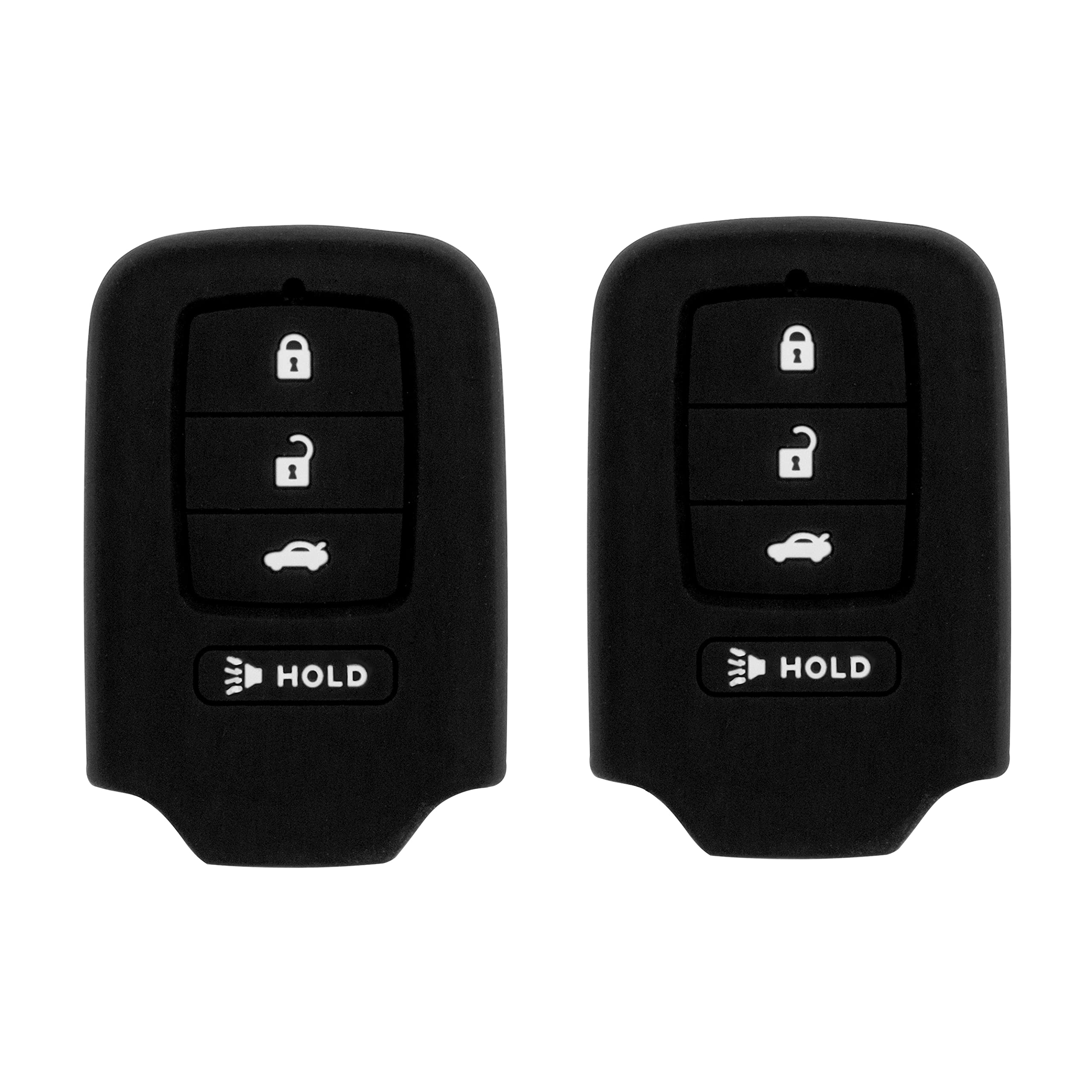 StandardAutoPart New Replacement Keyless Entry Smart Key Fob Case Compatible with Honda Civic Accord [ 4 button ] (Double, Black)