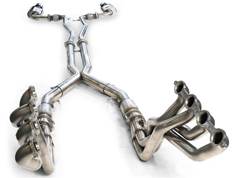 Kooks 14 Chevy SS LS3 6.2L OEM 3in Axleback Exhaust. w/and Quad 3in Slash Cut Pol Tips