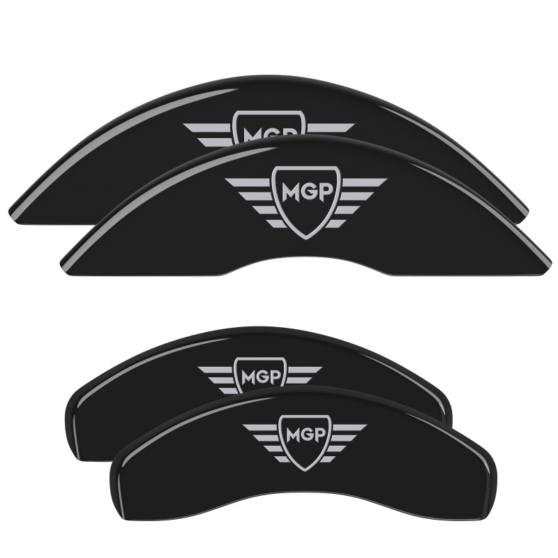 MGP 2 Caliper Covers Engraved Rear MGP Black Finish Silver Characters 2007 Acura RL