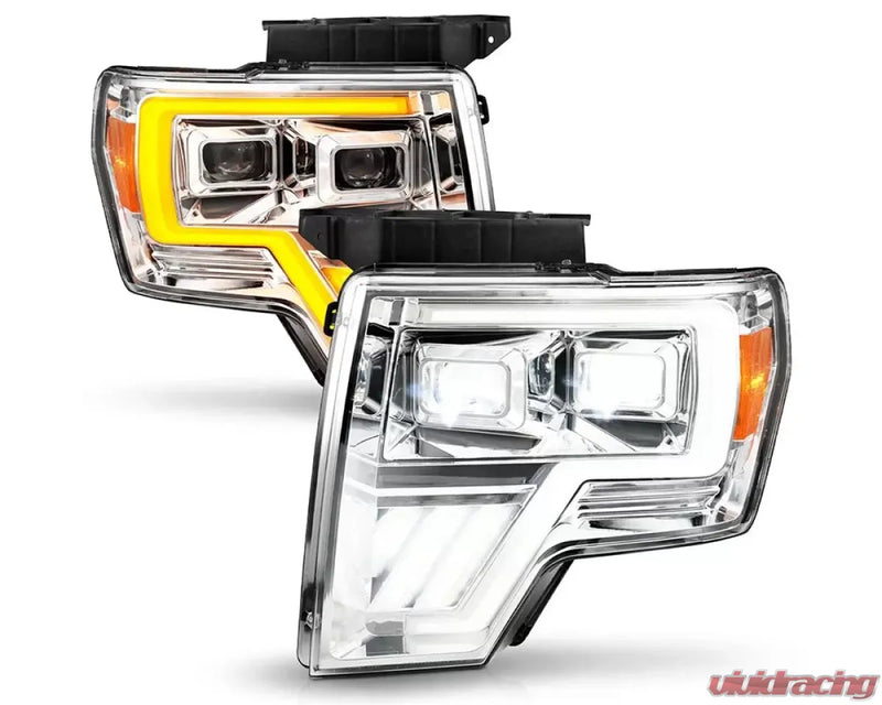 Anzo 111607 USA Chrome Full LED Projector Headlights with Sequential Signal for