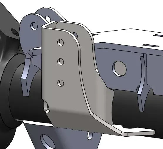 Artec Industries BR1139 3.5" Diameter Front Axle Raised Trackbar Bracket for 1993-1998 Jeep Grand Cherokee image