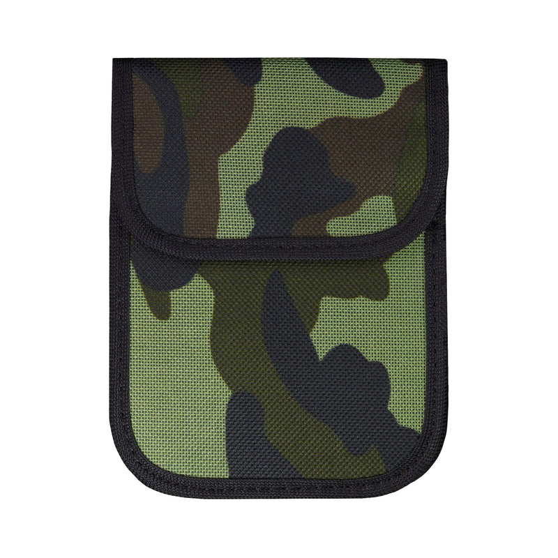 Camouflage Woodland Camo Faraday Bag for Car Key Fob – RFID Signal Blocking Pouch for Keyless Entry – Anti-Theft Protector Case 
