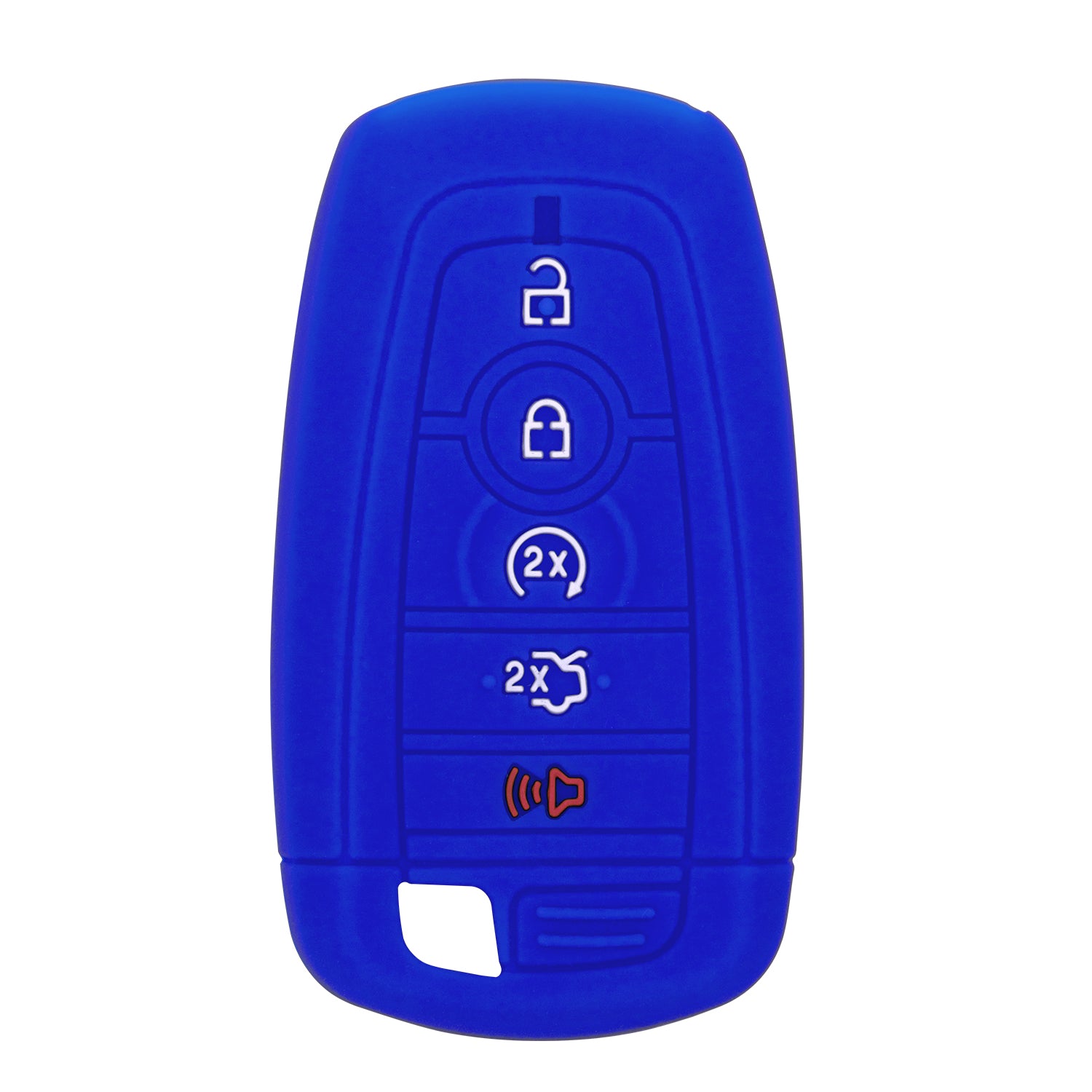 Silicone Case for Smart Key Remote Keyless Entry for Ford Fusion Explorer Edge Mustang Expedition M3N-A2C93142600 164-R8149 164R8149 R8149 (Blue)