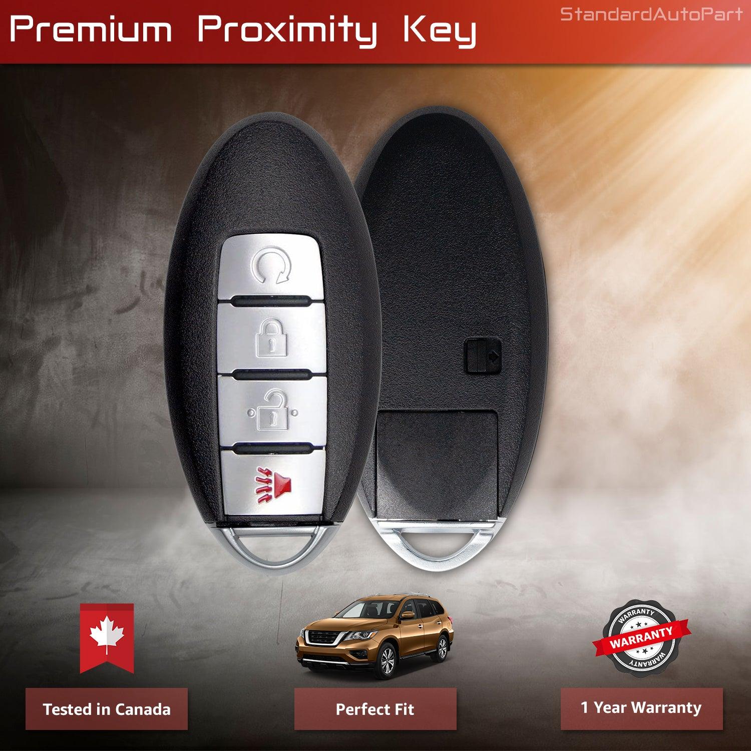 4 Button Proximity Smart Key Fob for Nissan Titan Pathfinder Murano 2015 2016 2017 2018 KR5S180144014 S180144313 (433 MHz)
