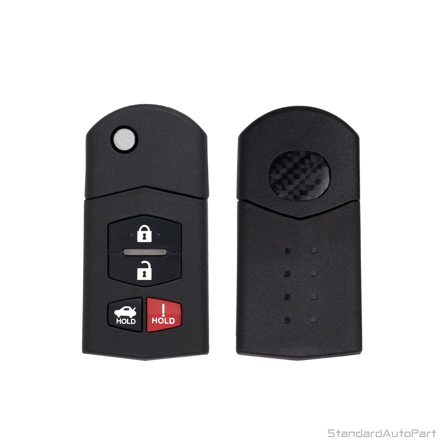 Flip Key Remote Keyless Entry for Mazda 3 6 MX-5 Miata Flip Key BGBX1T478SKE125-01 (Complete Unit)