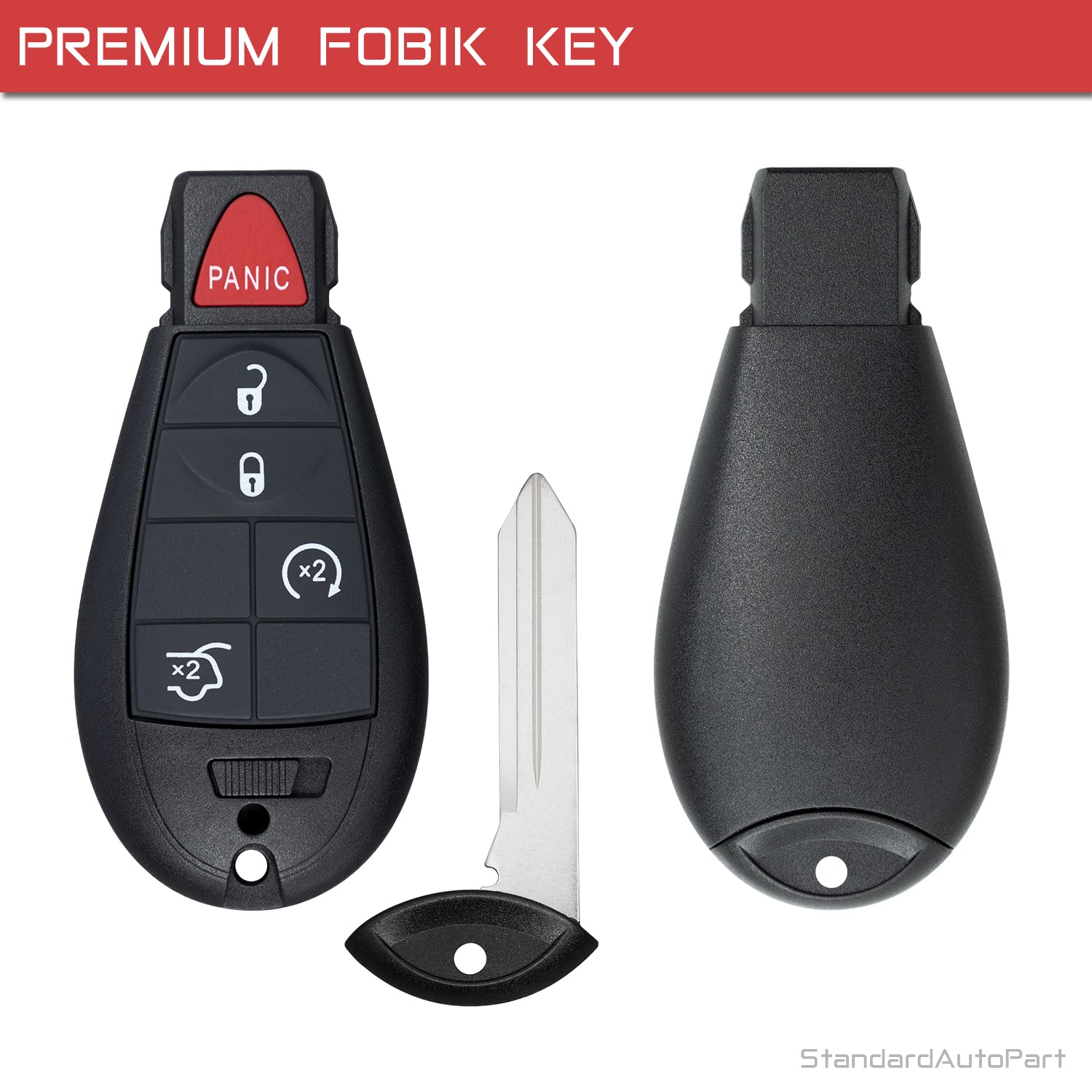 Premium Key Programmer Kit with Replacement Keyless Entry Remote for Jeep Commander Grand Cherokee M3N5WY783X IYZ-C01C (5 Button Jeep - Pack of 2)