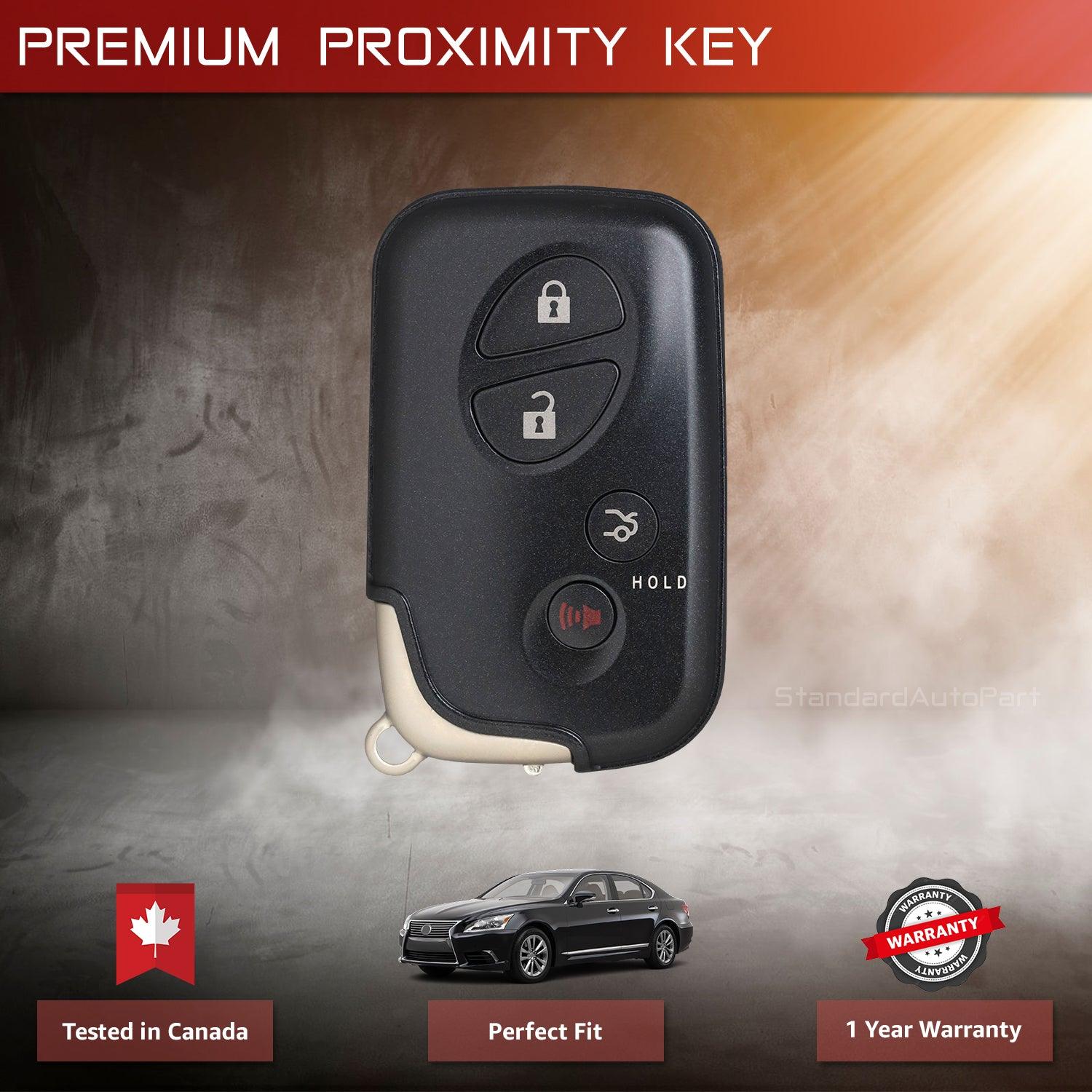 4 Button Proximity Remote Smart Key for Lexus HS250H HS250HH LS460 LS600H HYQ14ACX (Complete Unit)