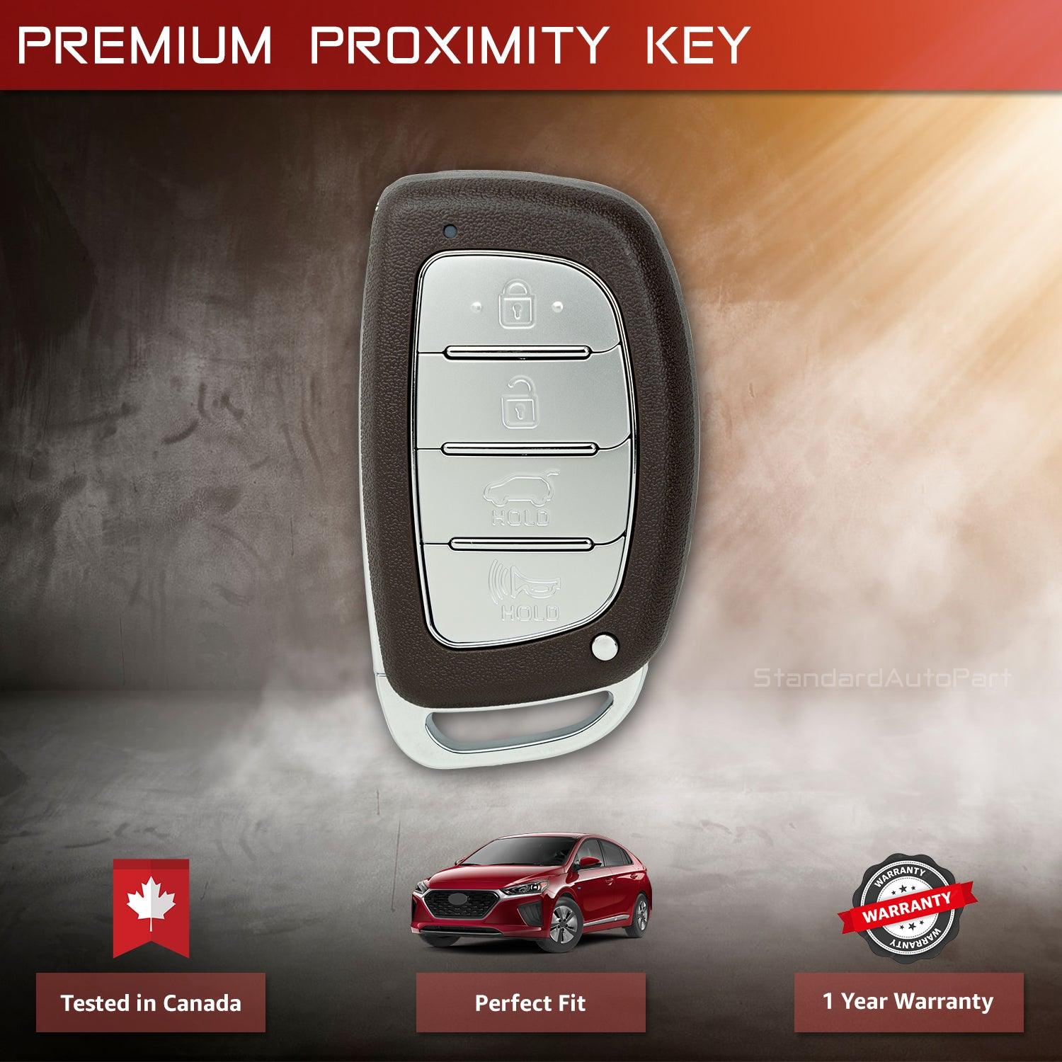 4 Button Proximity Smart Key for Hyundai Ioniq 2017 2018 2019 2020 2021 433 Mhz TQ8-FOB-4F11 95440-G2010 95440G2010