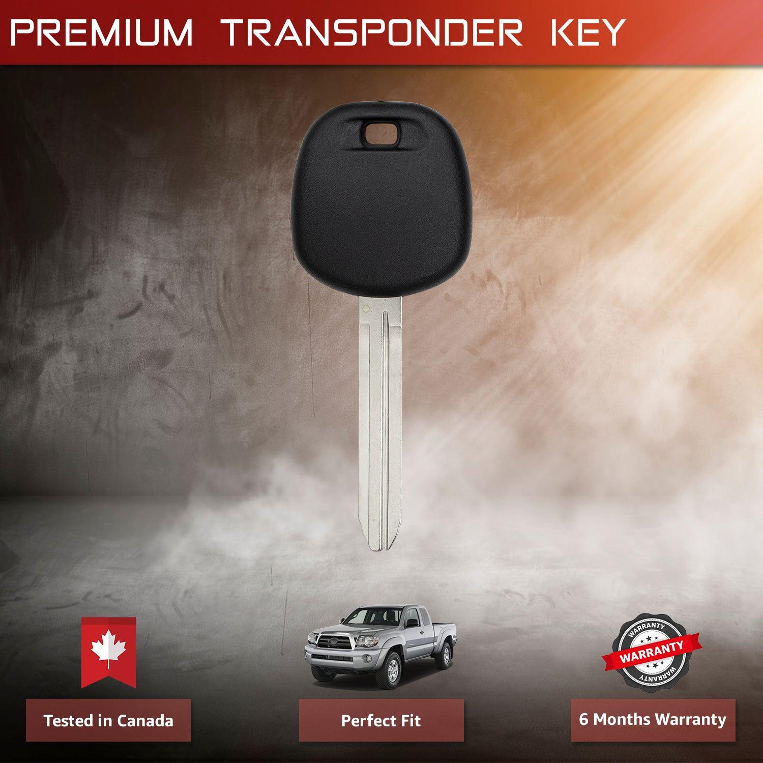 1 New Transponder Car Key for Toyota 4Runner Camry Corolla Highlander Matrix Tacoma Yaris 4D67 "D Chip"