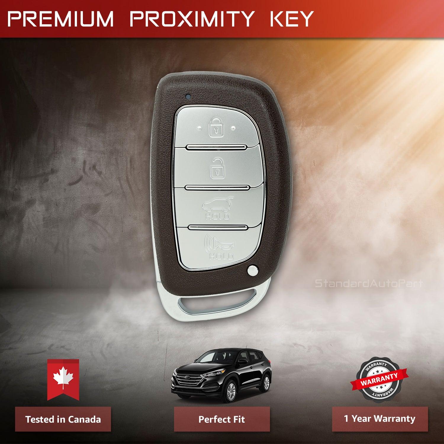 4 Button Proximity Smart Key for Hyundai Tucson 2016 2017 2018 433 Mhz TQ8-FOB-4F11 95440-D3100
