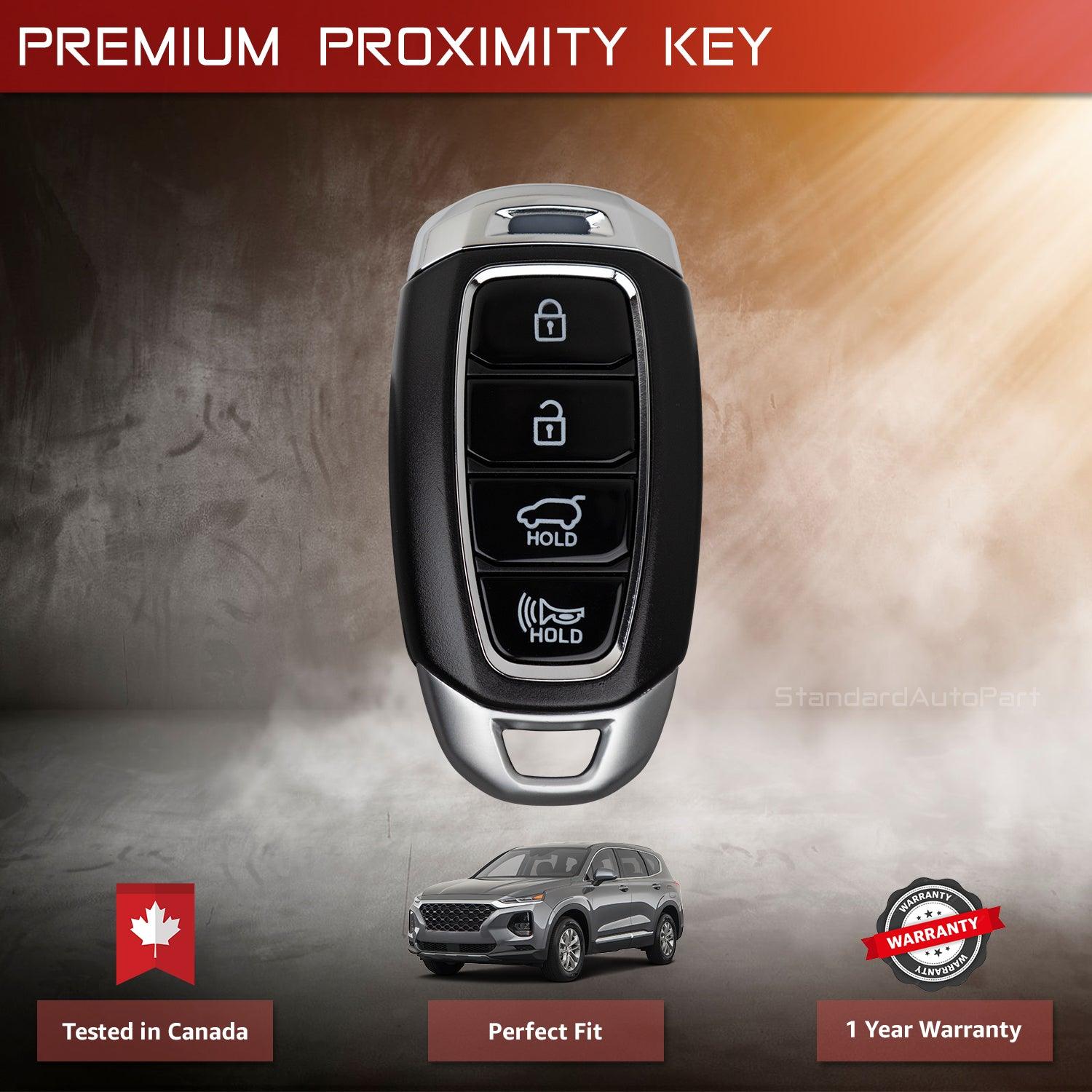 4 Button Proximity Smart Key for Hyundai Santa Fe 2019 2020 433 Mhz TQ8-FOB-4F19 95440-S2000 Chip HITAG 3 ID47