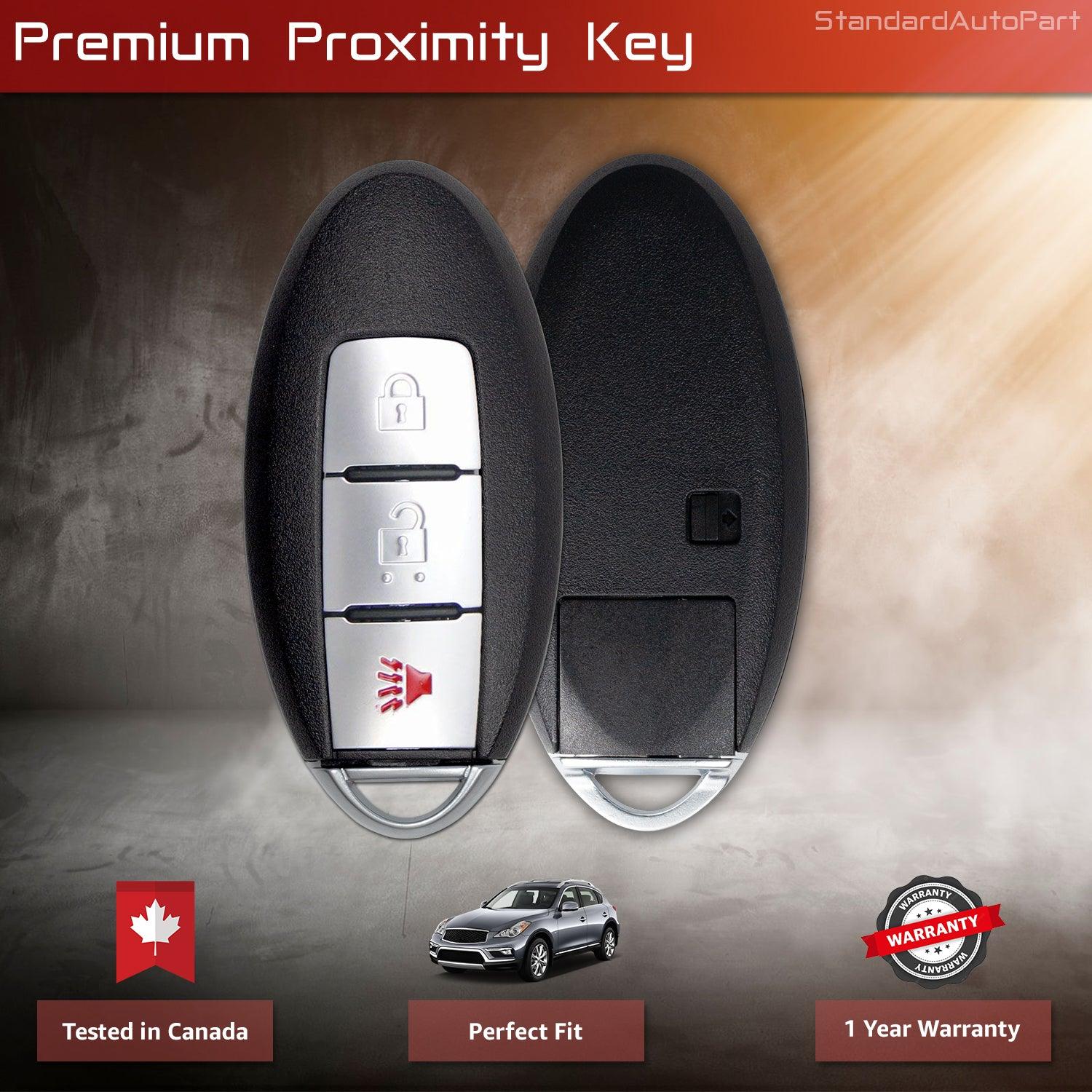 3 Button Proximity Remote Smart Key Fob for Infiniti EX35 EX37 FX35 QX50 FX50 KR55WK49622 315 Mhz
