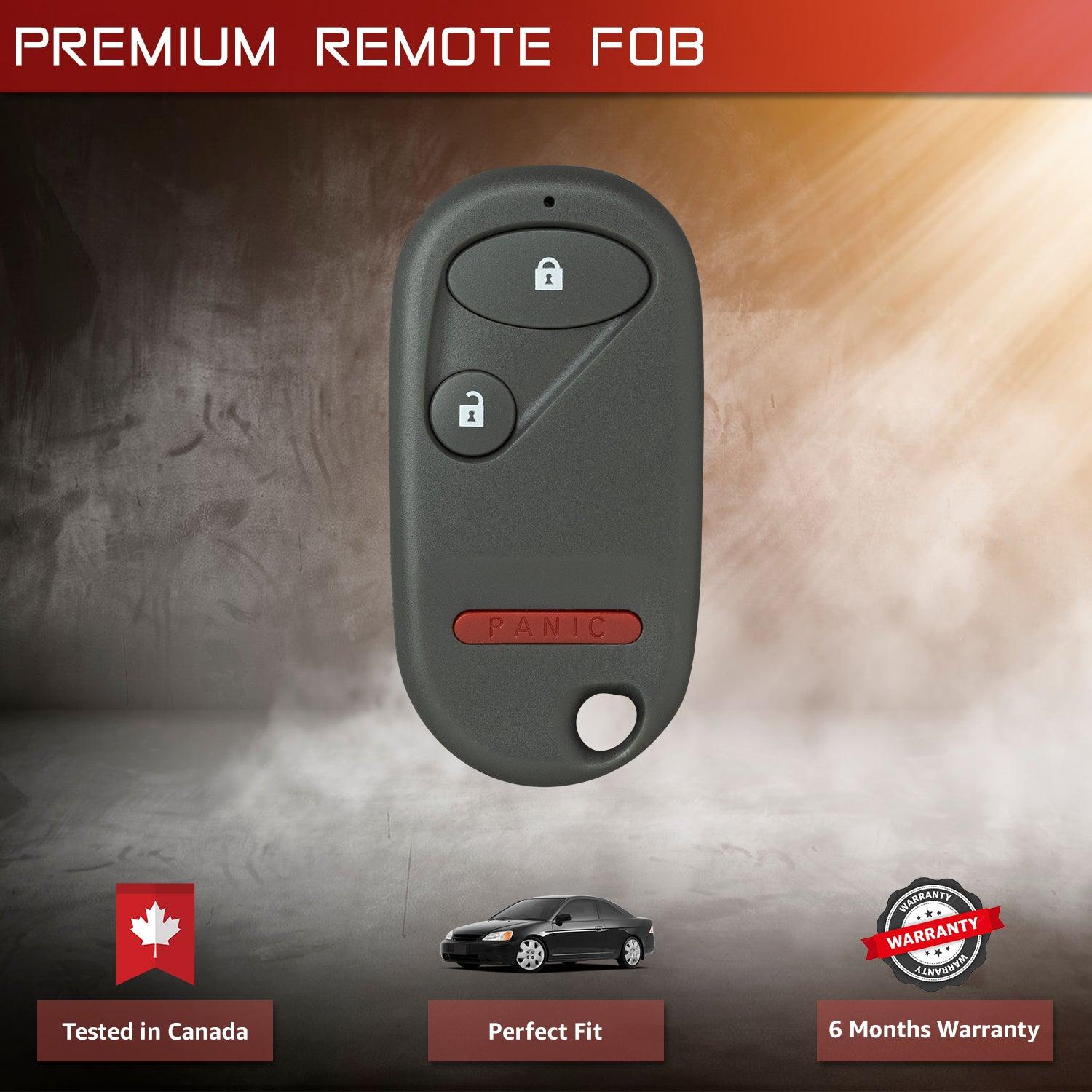 3 Button Keyless Entry Remote for Honda Civic Pilot Element NHVWB1U521 NHVWB1U523