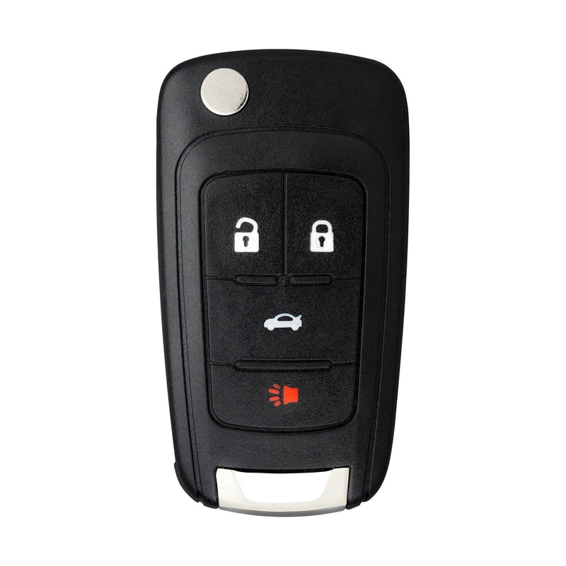 Flip Key Remote for Chevy Cruze Equinox Sonic Malibu Impala Camaro Terrain LaCrosse Regal Verano Encore Allure OHT01060512 13504200 (4 Button)