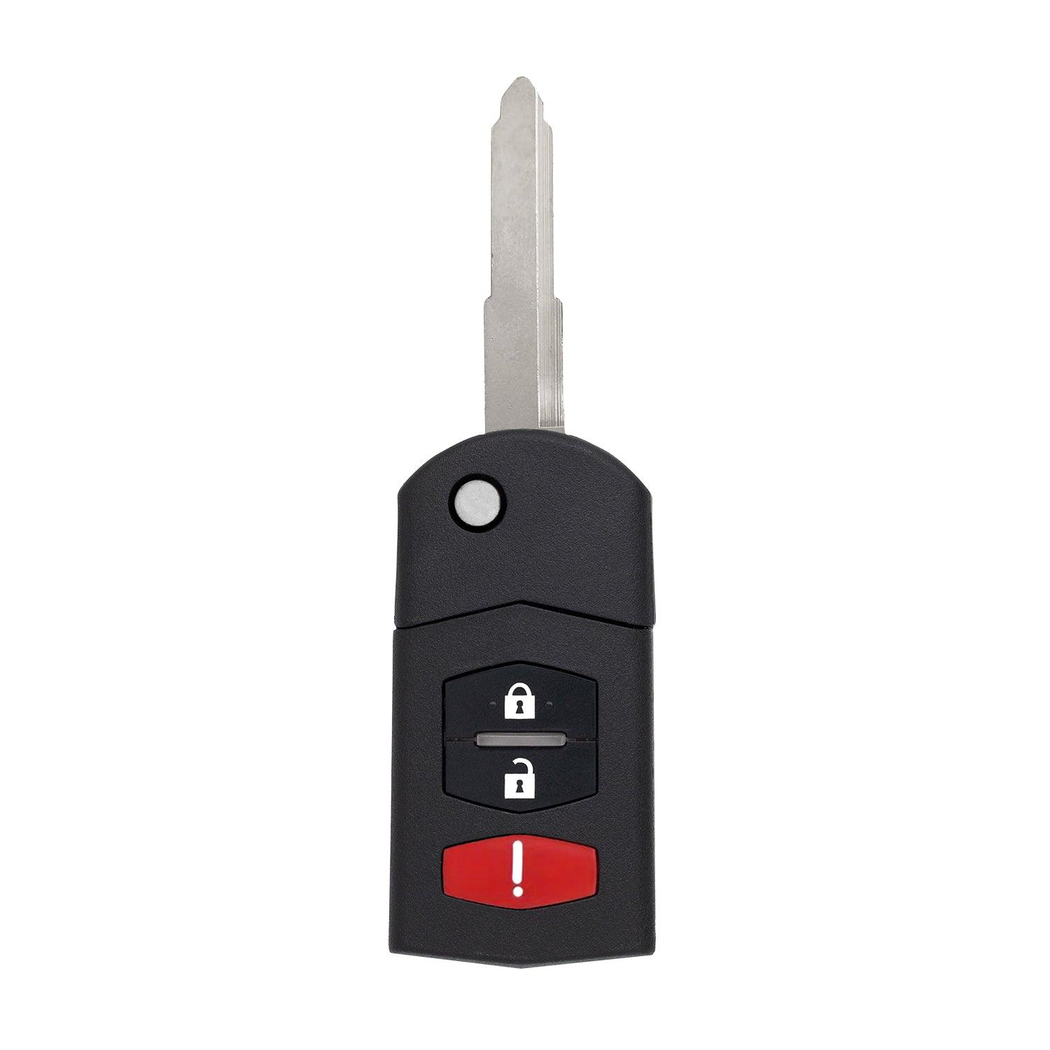 Flip Key Remote for Mazda 2 3 5 CX-7 CX-9 2007-2015 BGBX1T478SKE125-01 BCR2675RY (3 Button)